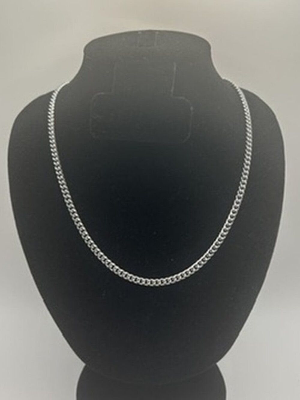 Real Silver Cuban Chain Stainless Steel Plated 4mm 22 Inch Durable Waterproof